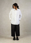 SHIRT WITH ROUND HEM & BACK PLEAT