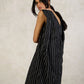 DRESS WITH PLEATED BACK LAYER DETAIL