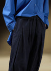 PANTS WITH FRONT AND HEM PLEATS