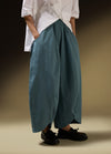 PANTS WITH ROUNDED COWL LEG