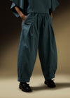 PANTS WITH FRONT AND HEM PLEATS