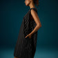 DRESS WITH PLEATED BACK LAYER DETAIL