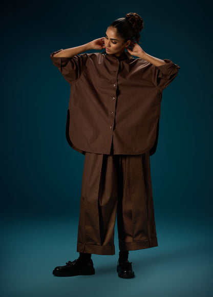 PANTS WITH FRONT PLEAT & CUFF