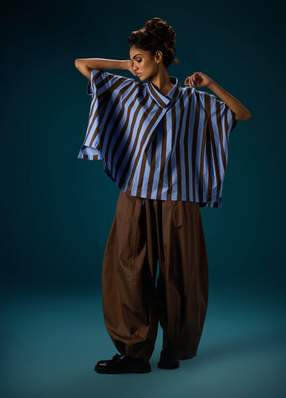 FLARE SHIRT WITH DROP SHOULDER