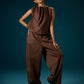 PANTS WITH SIDE PLEAT PANEL