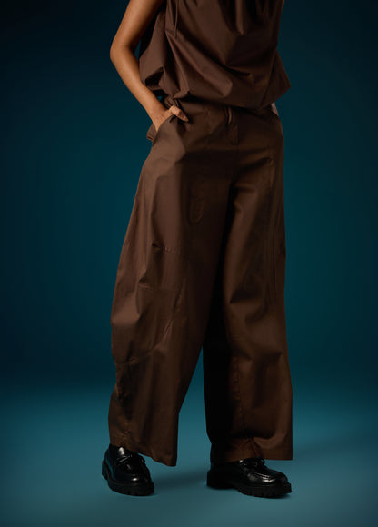 PANTS WITH SIDE PLEAT PANEL