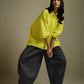 PANTS WITH WIDE DECONSTRUCTED LEG