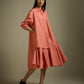 SHIRT-DRESS WITH LAYERED PANELS