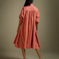 SHIRT-DRESS WITH LAYERED PANELS
