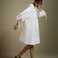 OVERSIZED DRESS WITH EXAGGERATED BALLOON SLEEVES