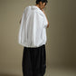SHIRT WITH PLEATED BACK AND SIDE BUTTON DETAIL
