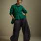 PANTS WITH COWL DRAPE