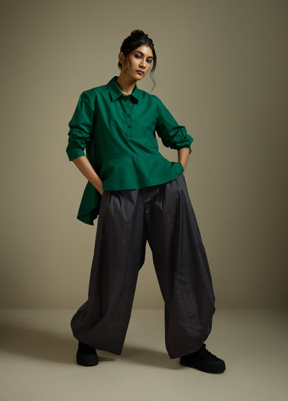 PANTS WITH COWL DRAPE