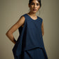 SLEEVELESS TOP WITH HEM DRAPE