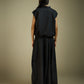 SHORT SHIRT WITH PLEATS AND ROUCHE HEM