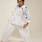 TOP WITH PLEATED FRONT AND PLACKET