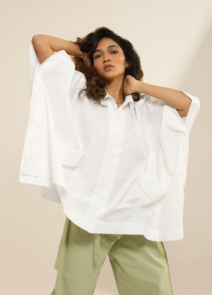 ANTI-FIT SHIRT WITH SIDE SEAM BUTTONS POCKET DETAILS