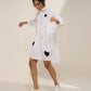 ANTI-FIT DRESS WITH PATCH DETAILS