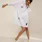 ANTI-FIT DRESS WITH PATCH DETAILS