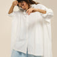 OVERSIZED SHIRT WITH GATHERS ON BACK YOKE