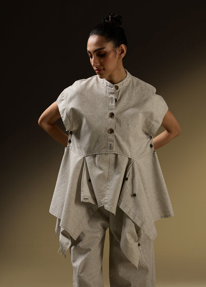 SHOULDER JACKET WITH PANEL DETAILS