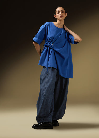 ASYMMETRICAL TOP WITH SIDE ROUCHE DETAIL