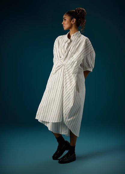 SHIRT WITH UNEVEN BUTTONING DETAIL