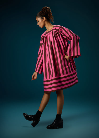 DRESS WITH GATHERED YOKE