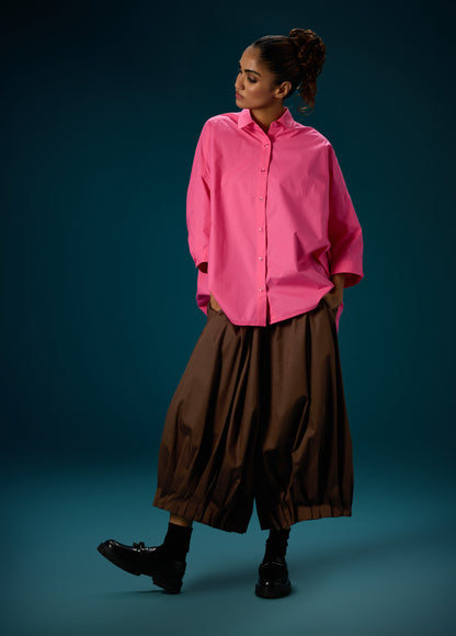 SHIRT WITH YOKE & BACK PLEAT