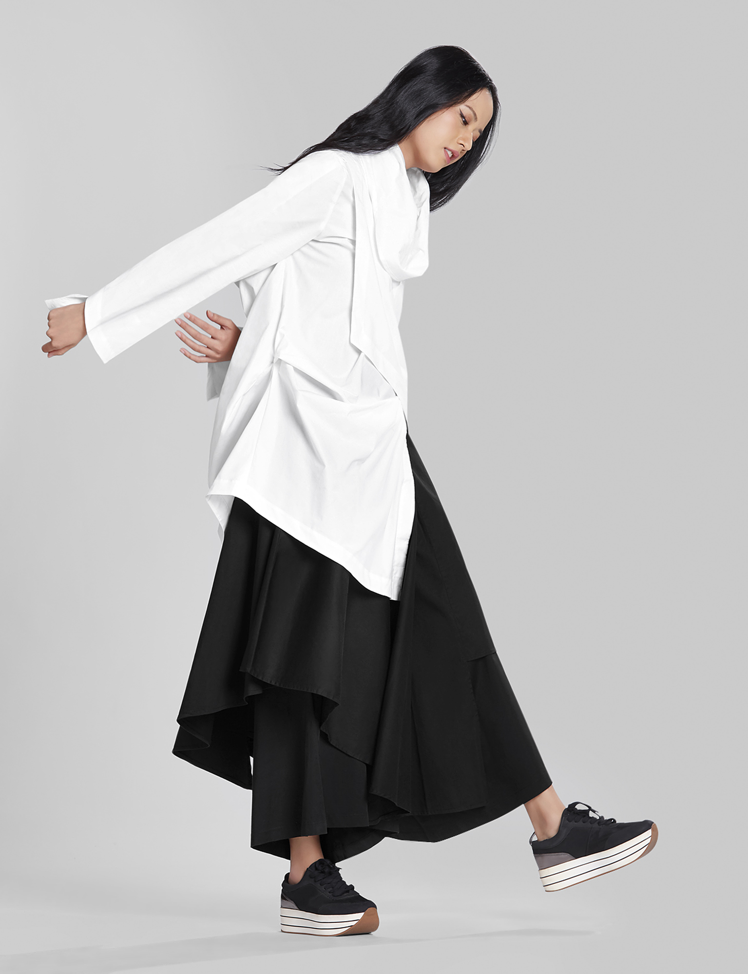 Layered Wide‑Leg Pants