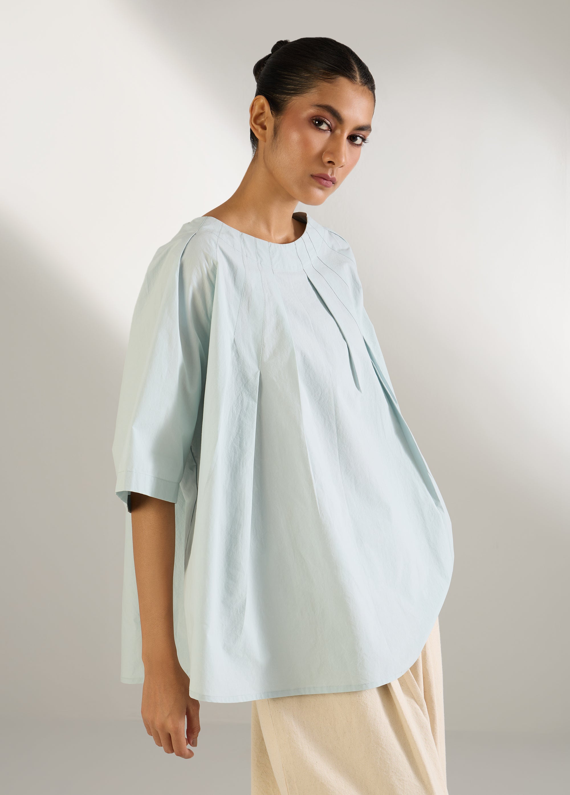 The Pleated Flare Top