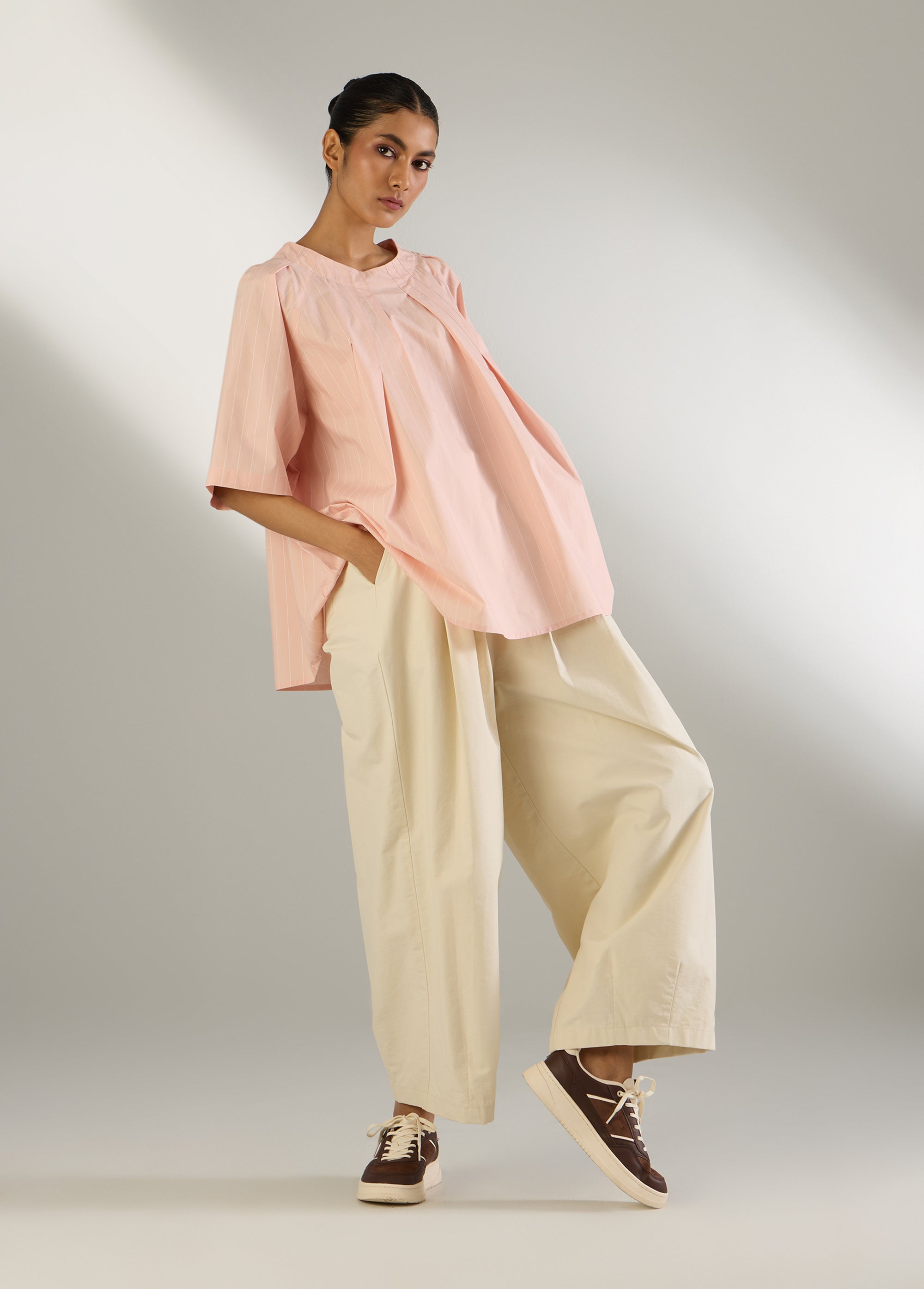 The Pleated Flare Top