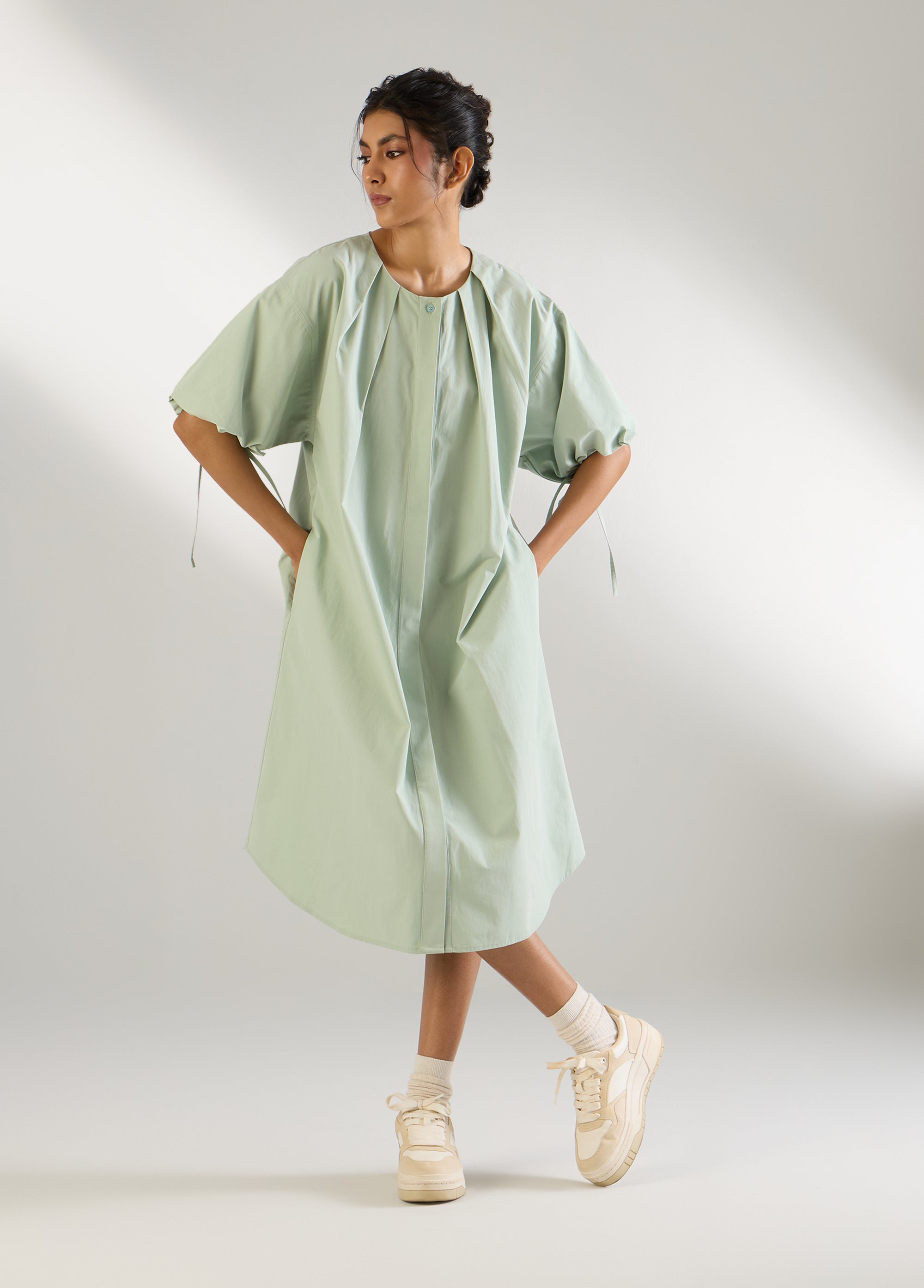 The Pleated Shirt Dress