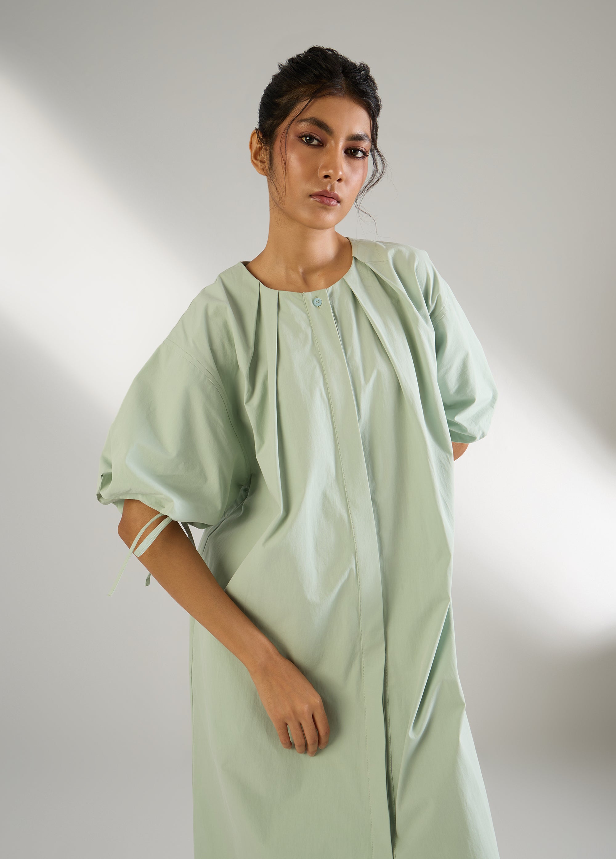 The Pleated Shirt Dress