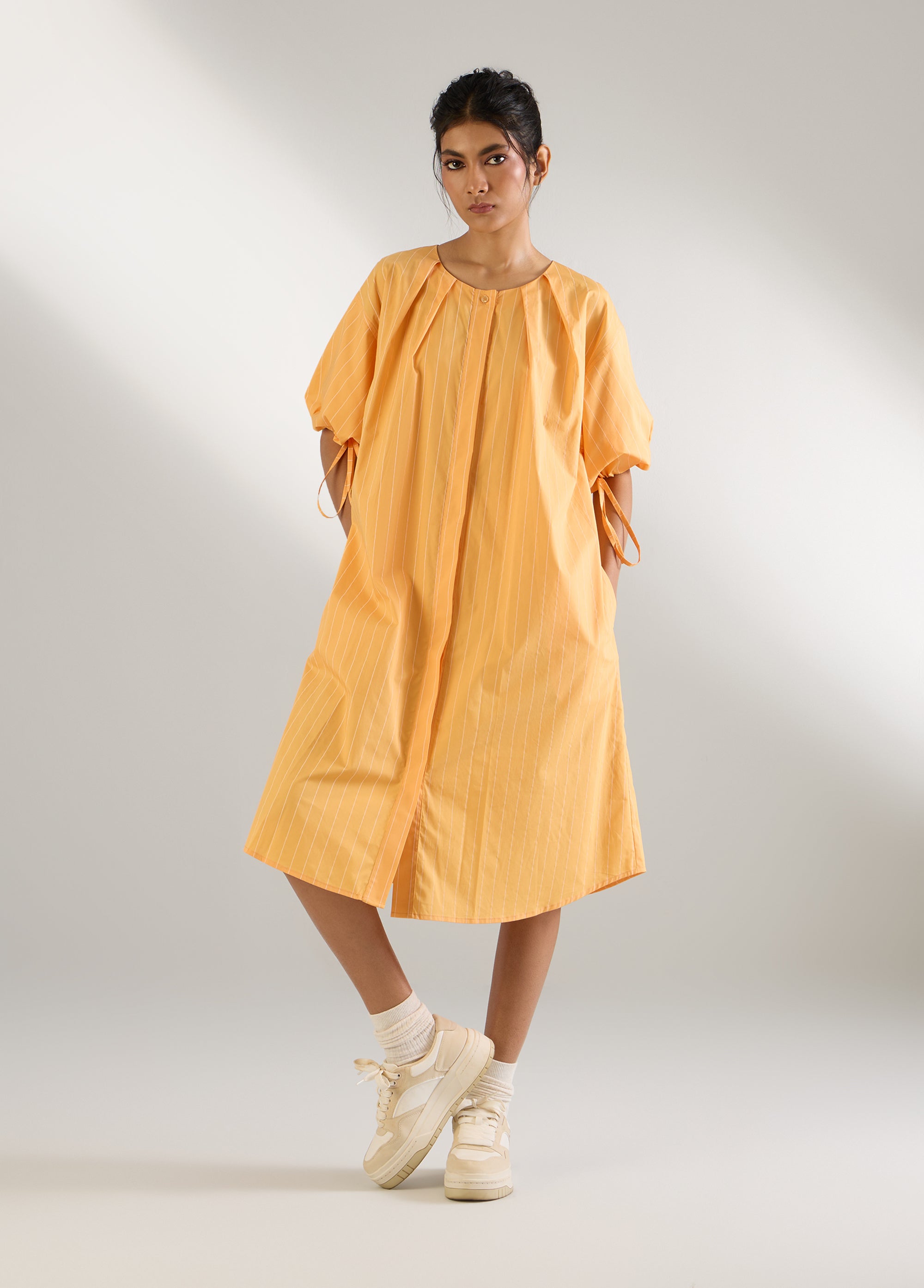 The Pleated Shirt Dress