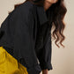 DECONSTRUCTED SHIRT WITH HEM ELASTIC AND BACK STRAPS