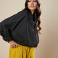 DECONSTRUCTED SHIRT WITH HEM ELASTIC AND BACK STRAPS