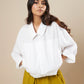 DECONSTRUCTED SHIRT WITH HEM ELASTIC AND BACK STRAPS