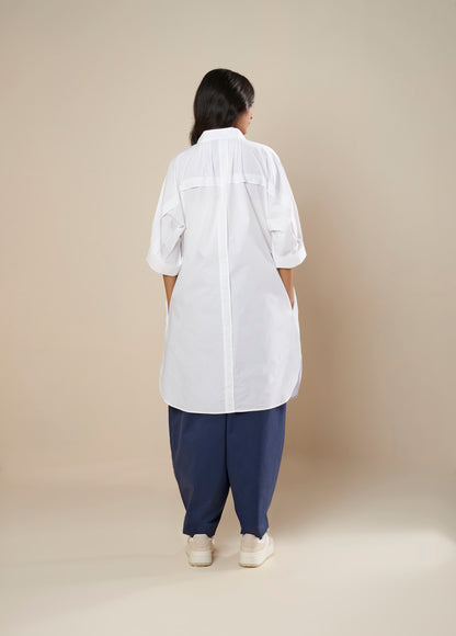 SHIRT DRESS WITH FRONT AND SLEEVE PANEL