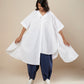 FLARE SHIRT WITH ASYMMETRICAL HEM PANELS
