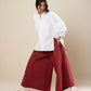 SHIRT WITH FLARE BACK AND CONSTRUCTED SLEEVE