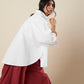 SHIRT WITH FLARE BACK AND CONSTRUCTED SLEEVE