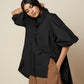 SHIRT WITH FLARE BACK AND CONSTRUCTED SLEEVE