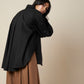 SHIRT WITH FLARE BACK AND CONSTRUCTED SLEEVE
