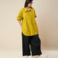 OVERSIZED SHIRT WITH  ROUND FRONT SQUARE BACK HEM