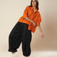PANTS WITH FRONT PLEAT AND CUFF HEM