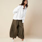 PANTS WITH  PLEATED AND ELASTICATED HEM