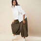 PANTS WITH  PLEATED AND ELASTICATED HEM
