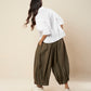PANTS WITH  PLEATED AND ELASTICATED HEM
