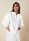 SHIRT DRESS WITH BALLOON SLEEVE